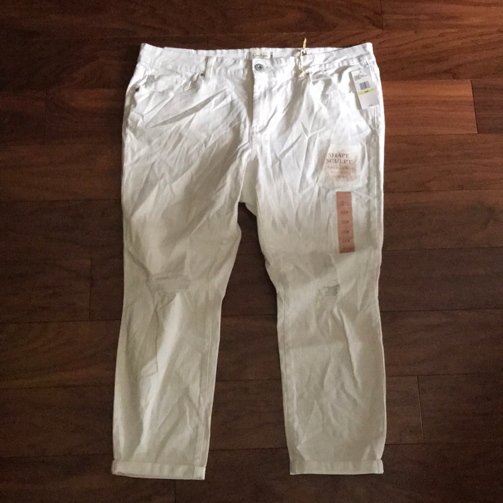 Jessica Simpson shape and sculpt jeans white 18w